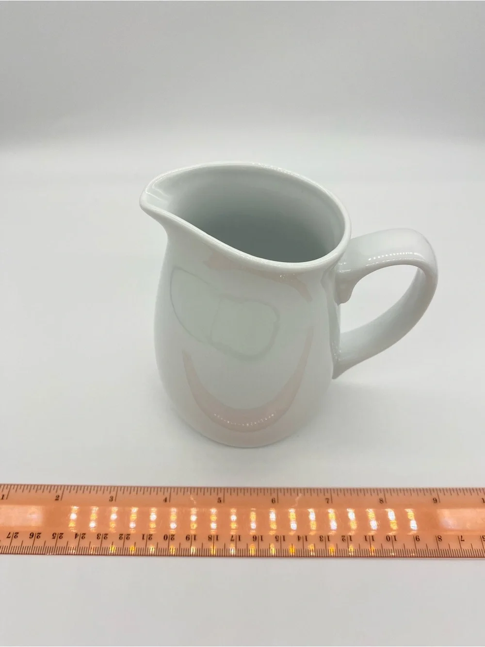 Classic White Ceramic Creamer Pitcher Farmhouse Kitchen Serving Jug